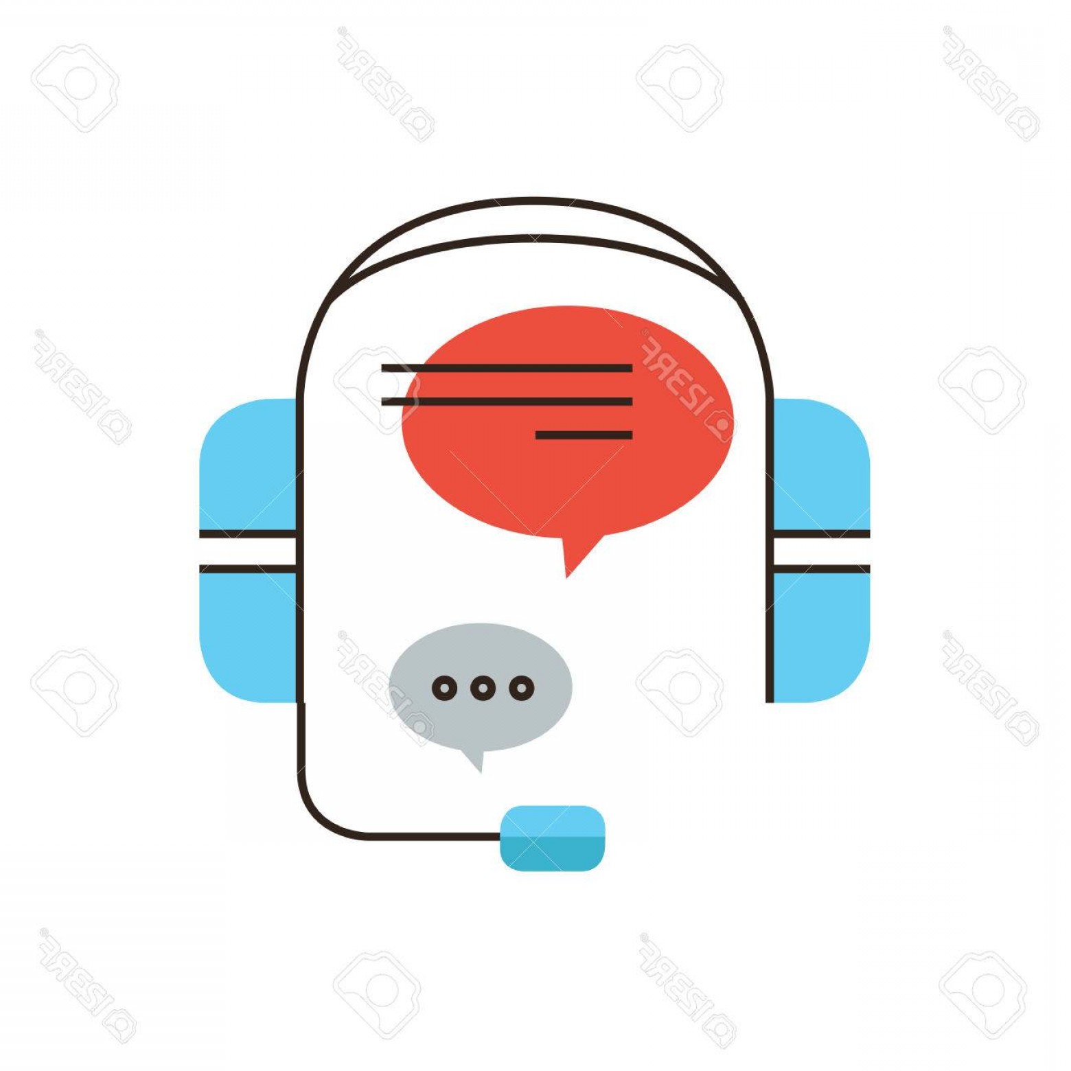 1560x1560 Photostock Vector Thin Line Icon With Flat Design Element