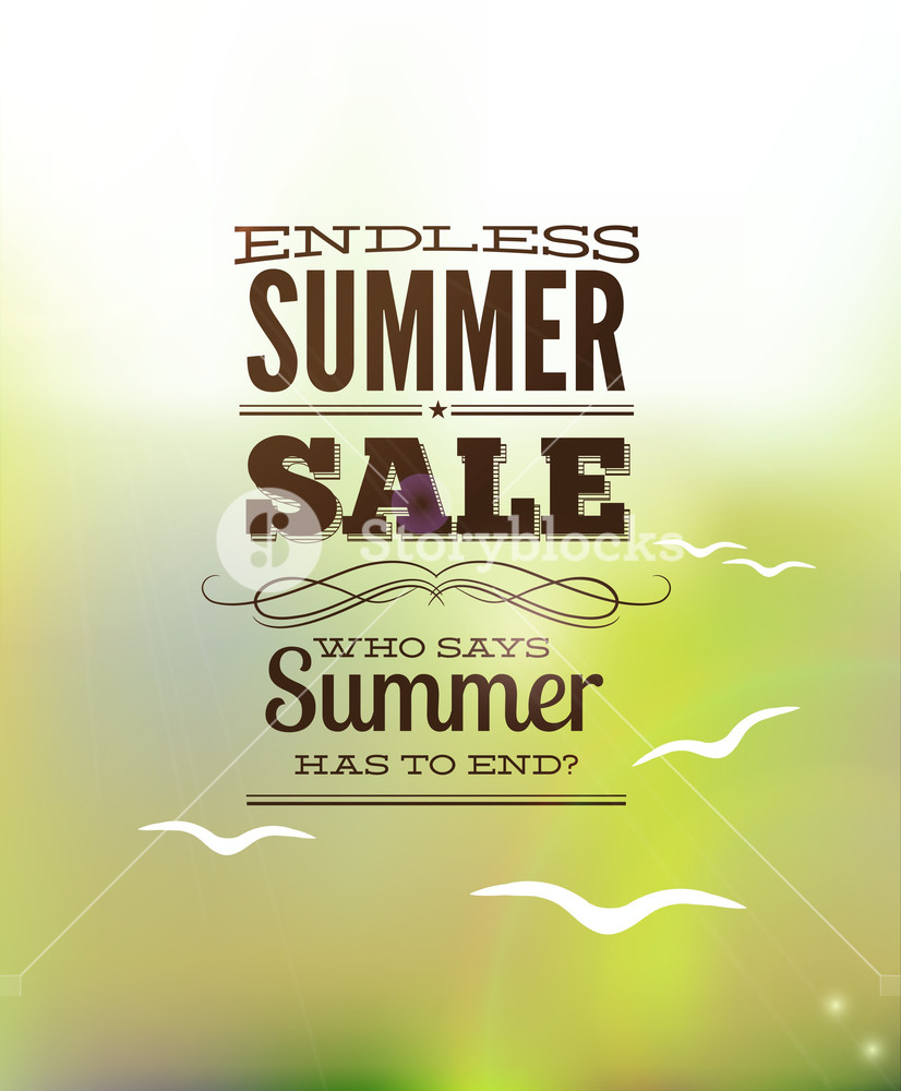 826x1000 Summer Vector Illustration With Bird Royalty Free Stock Image