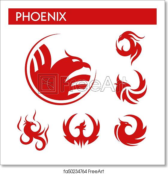 Free Art Print Of Phoenix Fire Bird Vector Template Icons Set 561x581 Free Art Print Of Phoenix Fire Bird Vector Template Icons Set
