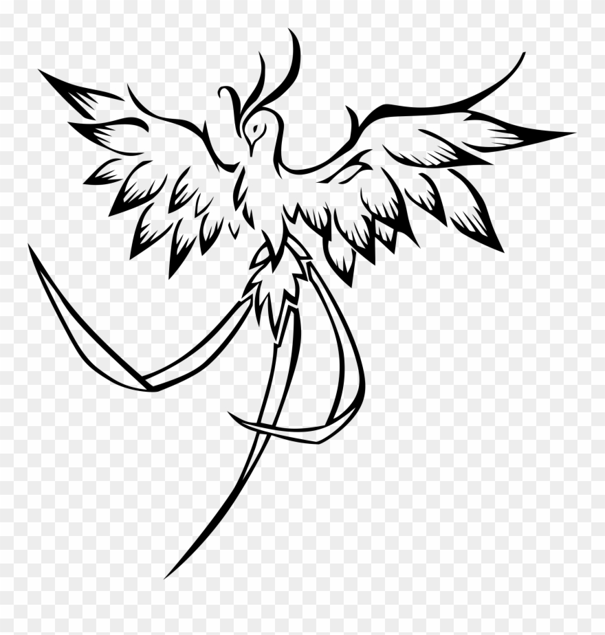 Line Art Phoenix Bird Vector Clipart Bird, Free Clipart 880x924 Line Art Phoenix Bird Vector Clipart Bird, Free Clipart