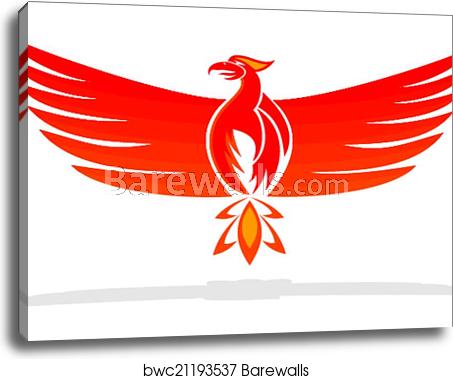 Phoenix Bird Vector Illustration Canvas Print Barewalls 453x379 Phoenix Bird Vector Illustration Canvas Print Barewalls