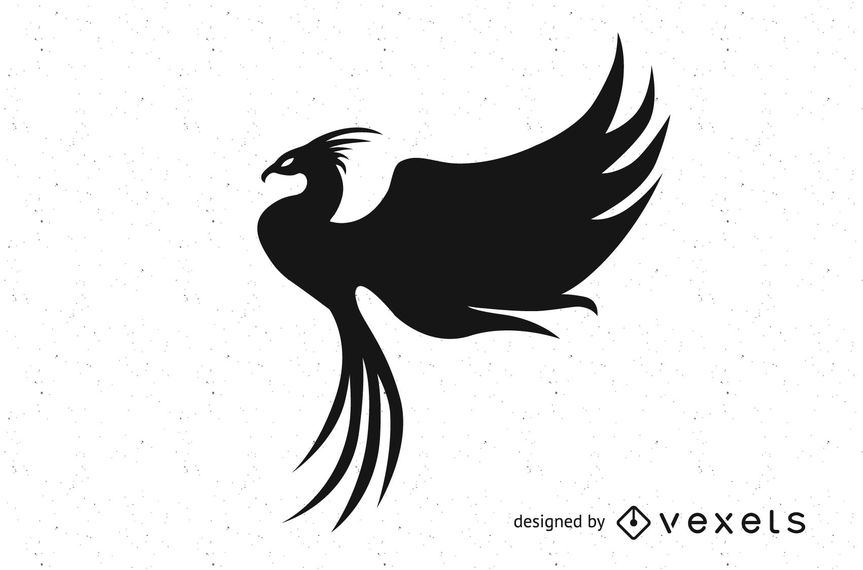 Stylish Phoenix Bird Silhouette 863x570 Stylish Phoenix Bird Silhouette