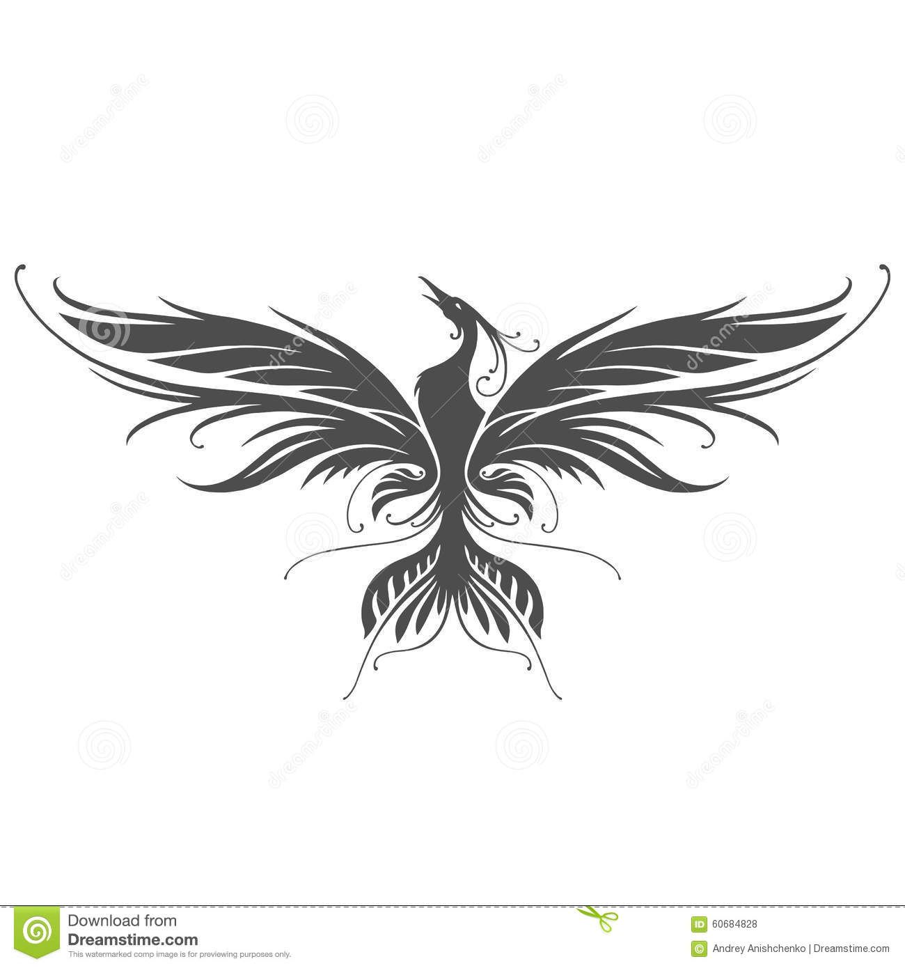 Phoenix Silhouette Vector at Vectorified.com | Collection of Phoenix ...