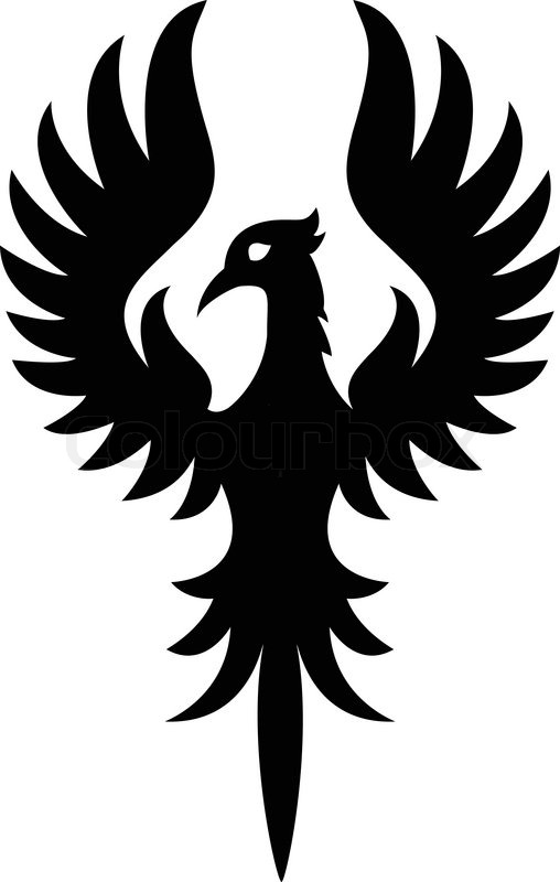 Phoenix Bird Silhouette Stock Vector Colourbox 508x800 Phoenix Bird Silhouette Stock Vector Colourbox