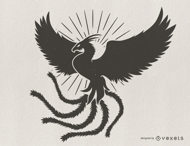 Phoenix Silhouette Illustration 741x570 Phoenix Silhouette Illustration