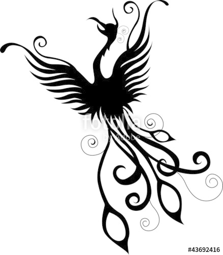 Silhouette Of Phoenix Stock Image And Royalty Free Vector 438x500 Silhouette Of Phoenix Stock Image And Royalty Free Vector