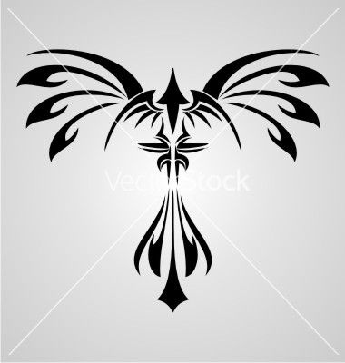Phoenix Bird Tribal Vector 380x400 Phoenix Bird Tribal Vector
