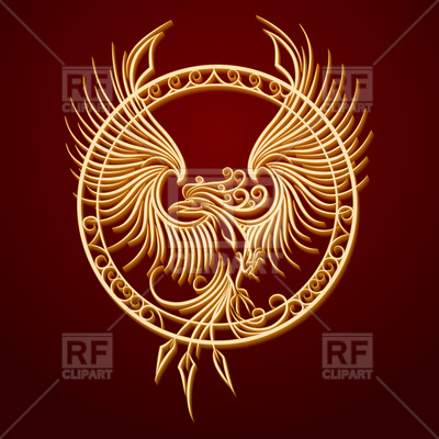 Phoenix Bird With Rising Wings In Circle Vector Image Of Plants 400x400 Phoenix Bird With Rising Wings In Circle Vector Image Of Plants