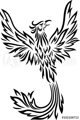 Phoenix Tattoo Isolated On White Background 334x500 Phoenix Tattoo Isolated On White Background
