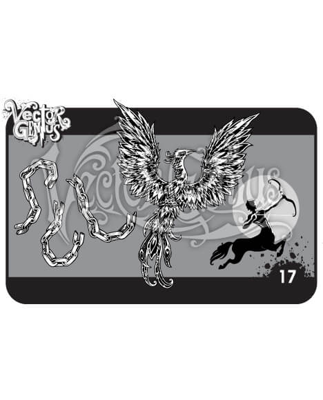 Phoenix Tattoo Hand Drawn Vector Pack 468x580 Phoenix Tattoo Hand Drawn Vector Pack