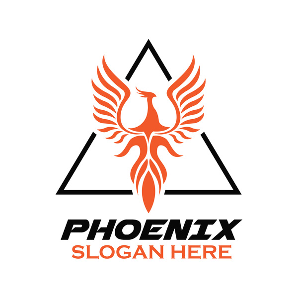 600x600 Creative Phoenix Logo Set Vector Free Download