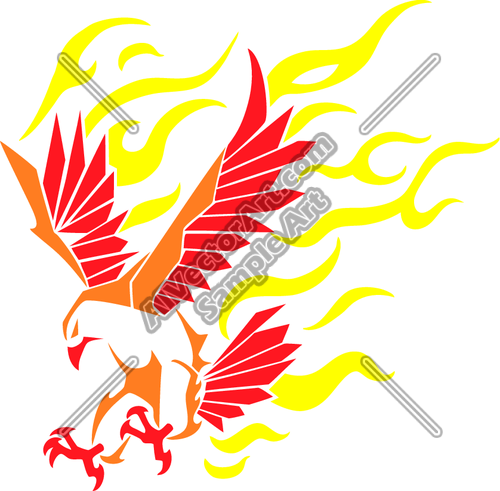 500x491 Firebird Phoenix Clipart And Vectorart Sports Mascots