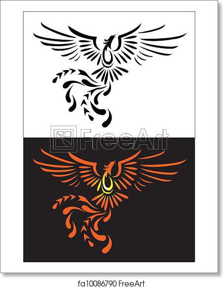 450x580 Free Art Print Of Phoenix Vector Illustrator Freeart