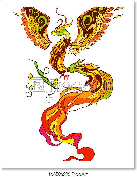 450x580 Free Art Print Of Phoenix Vector Illustartion In Russ Phoenix