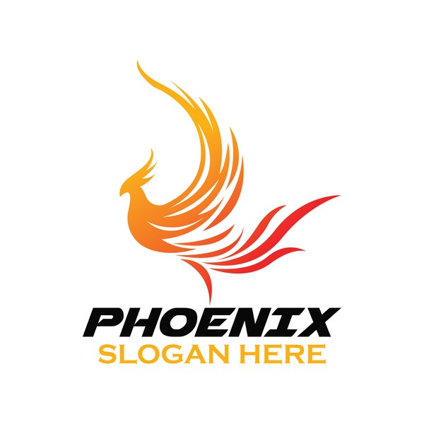600x600 Creative Phoenix Logo Set Vector Download My Free Photoshop World