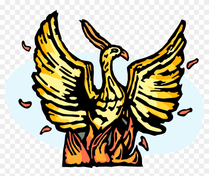840x710 Vector Illustration Of Greek Mythology Rising Phoenix