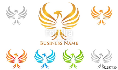 500x300 Eagle, Hawk, Phoenix, Vector, Logo, Design, Stock Image