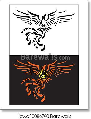 292x382 Phoenix Vector Illustrator, Art Print Barewalls Posters Prints