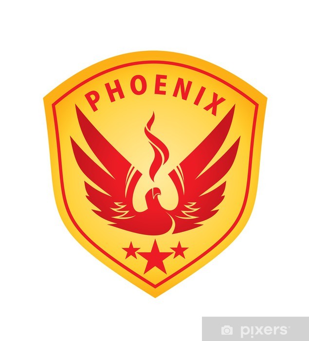 635x700 Phoenix Vector Emblem Wall Mural We Live To Change