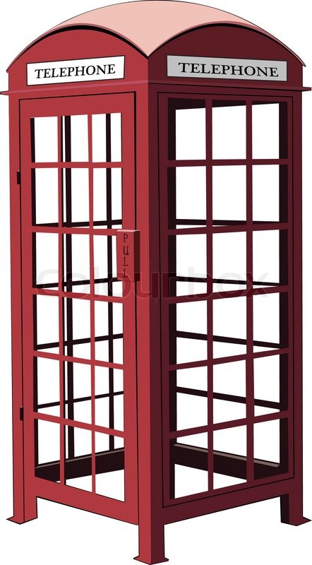 442x800 London Red Phone Booth Vector Stock Vector Colourbox