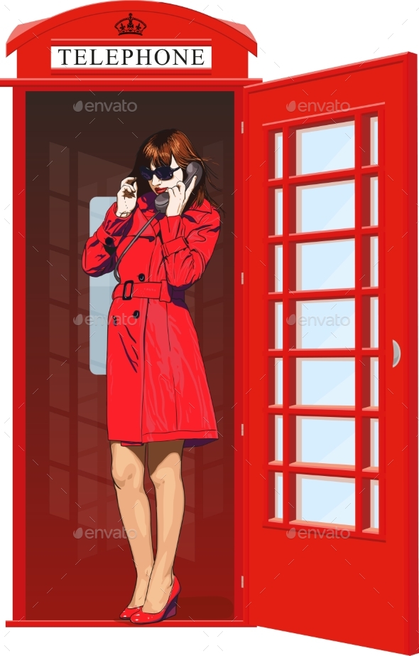 590x922 Phone Booth Vectors From Graphicriver