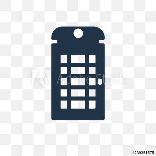 500x500 Phone Booth Vector Icon Isolated On Transparent Background, Phone