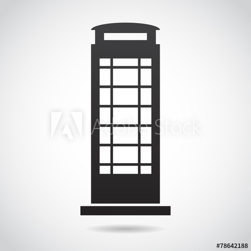 500x500 Phone Booth Vector Icon