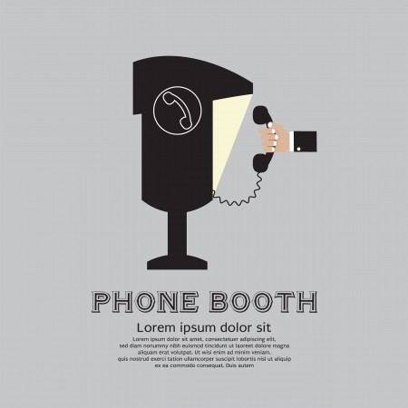 450x450 Public Phone Booth Vector Illustration Royalty Free Vector