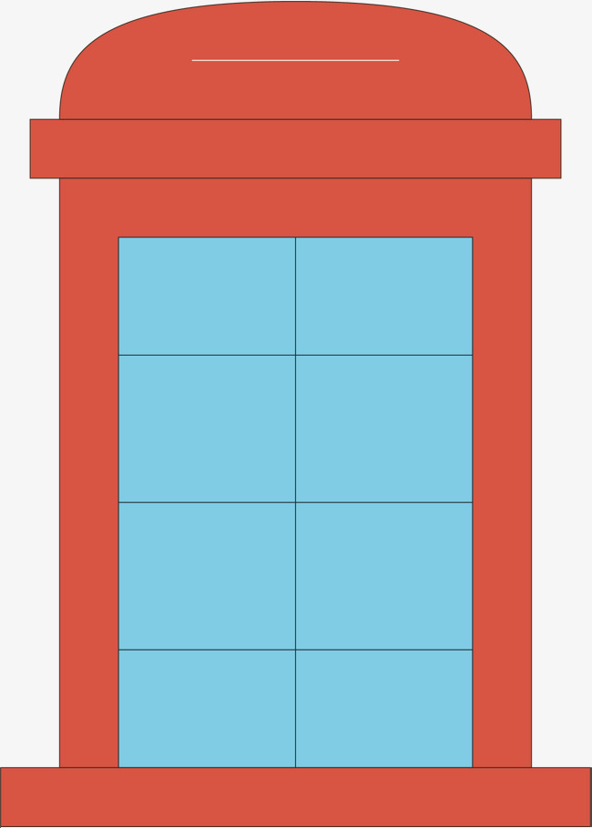 650x910 Red Phone Booth Vector, Phone Vector, Hand Painted, Telephone