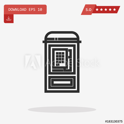 500x500 Phone Booth Vector Icon