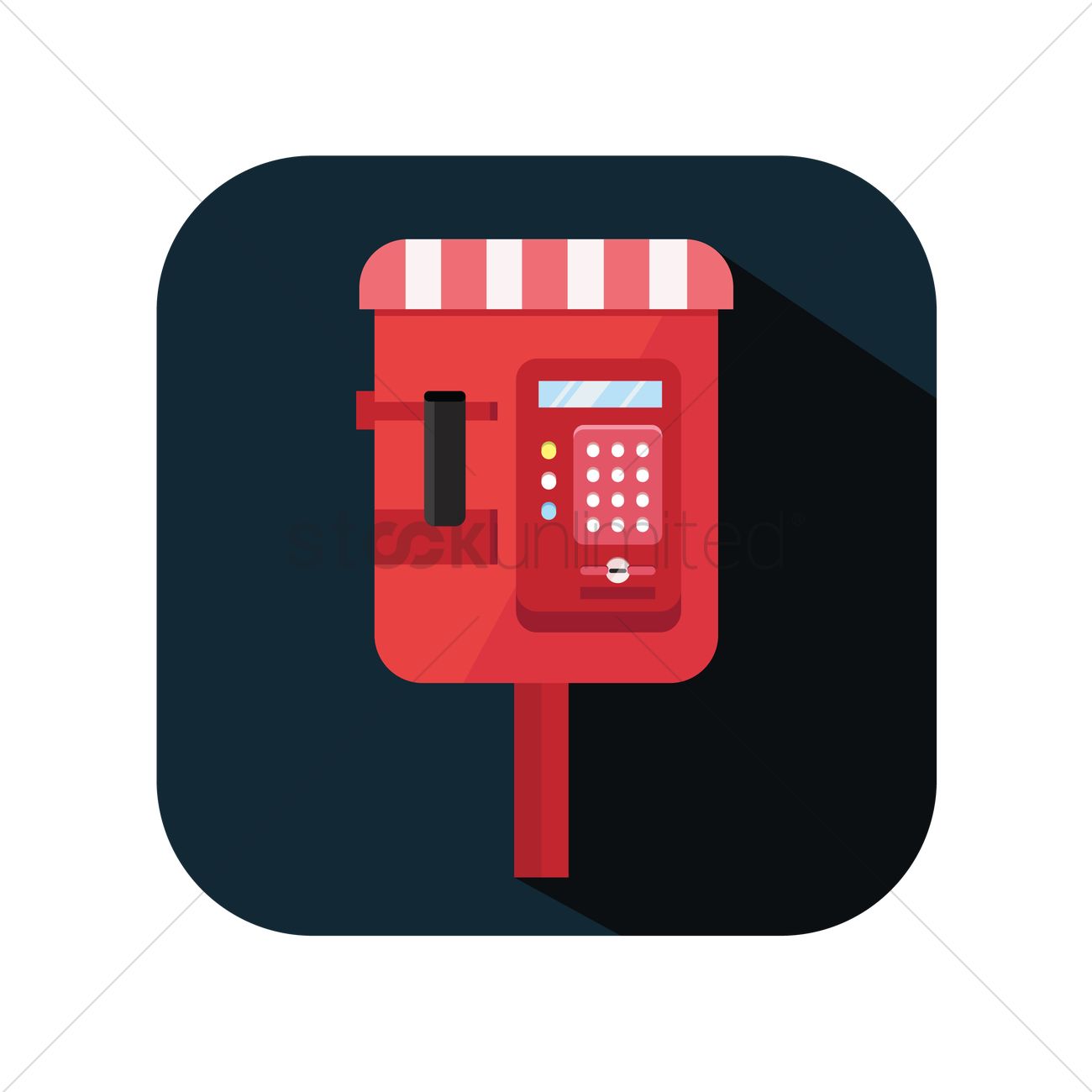 1300x1300 Icon Of A Public Phone Booth Vector Image