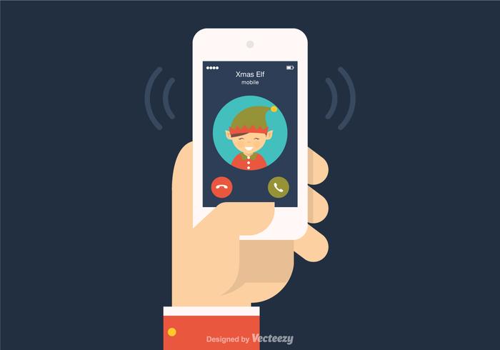 700x490 Phone Call From Christmas Elf Vector