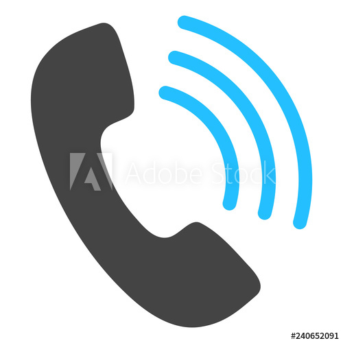 500x500 Phone Call Vector Icon On A White Background An Isolated Flat