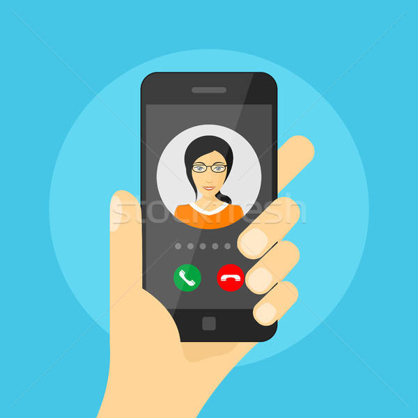 600x600 Incoming Phone Call Vector Illustration Dzianis Rakhuba