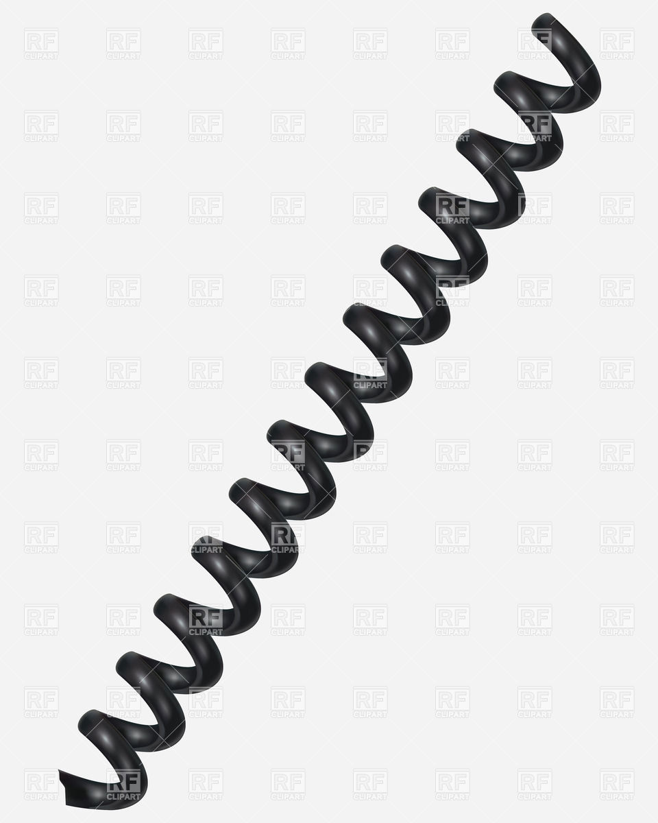 960x1200 Spiral Telephone Cable Isolated On White Vector Image Of Objects
