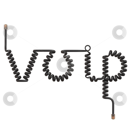 450x450 Telephone Cord Formed In Voip Letters Stock Photo
