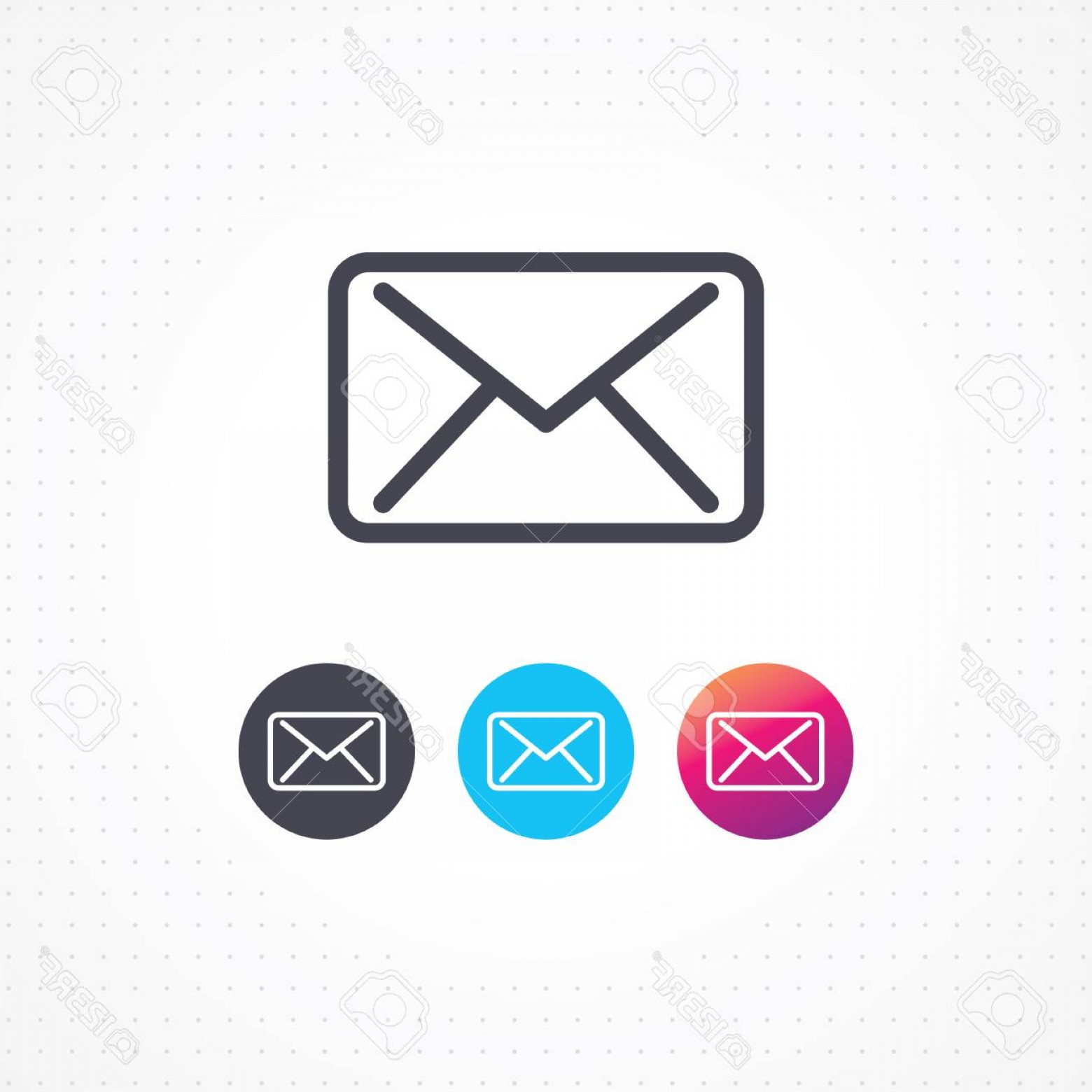 1560x1560 Photostock Vector Email Icon On White Background Flat Line Email