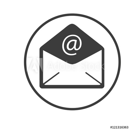 500x500 Vector Email Icon Flat Icon Email Flat Vector Illustration