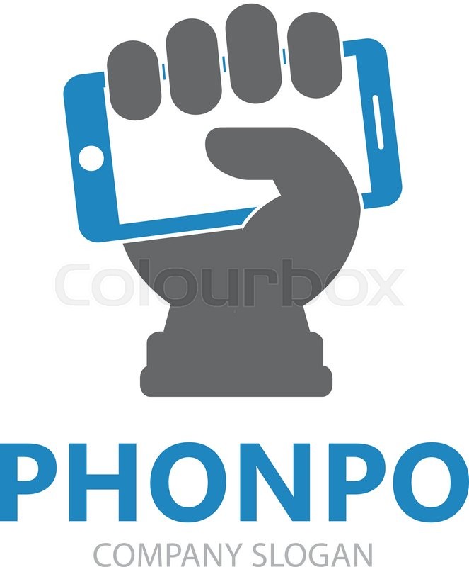 Vector Hand With Phone Logo Design Stock Vector Colourbox 663x800 Vector Hand With Phone Logo Design Stock Vector Colourbox