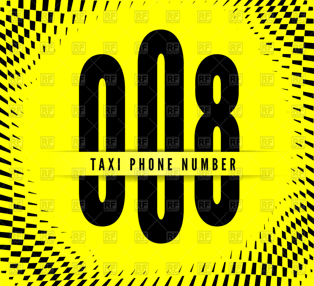 1200x1090 Business Card Taxi With Phone Number Vector Image Of Backgrounds