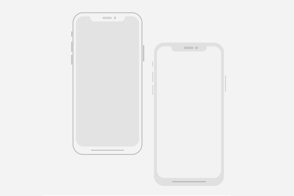 1000x667 Iphone Outline Mockups For Excellent Design Presentation