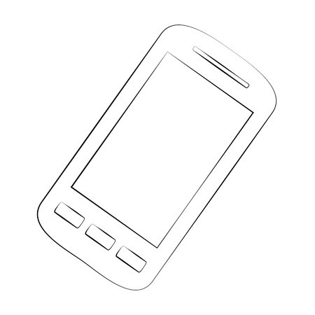 Phone Outline Vector at Vectorified.com | Collection of Phone Outline ...