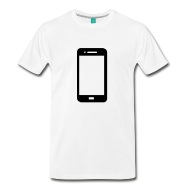 190x190 Mobile Phone Outline Vector Men's Premium T Shirt Spreadshirt