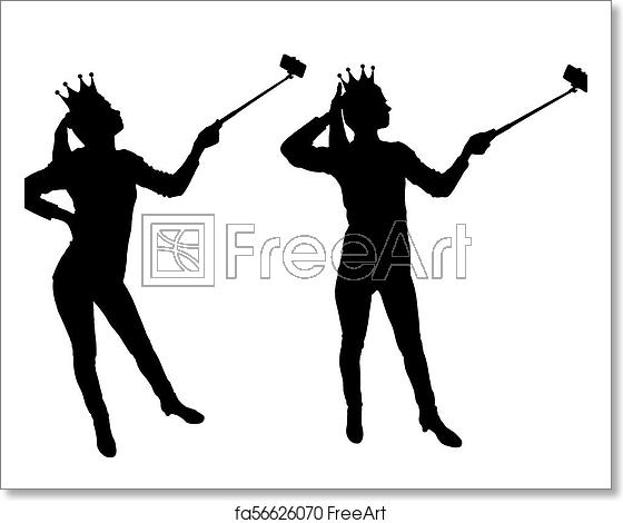 560x470 Free Art Print Of A Silhouette Vector A Narcissistic And Selfish