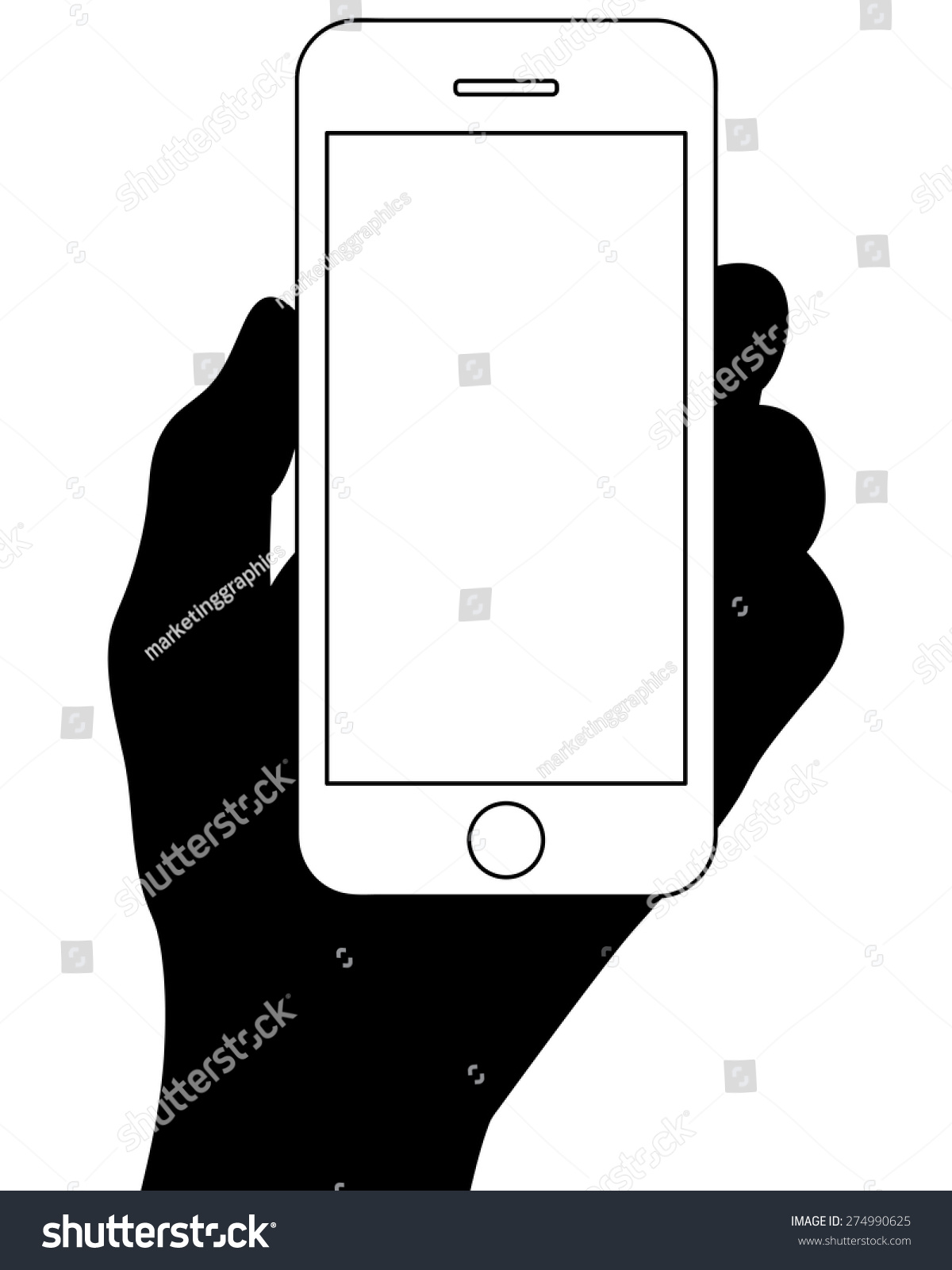 Phone Silhouette Vector at Vectorified.com | Collection of Phone ...