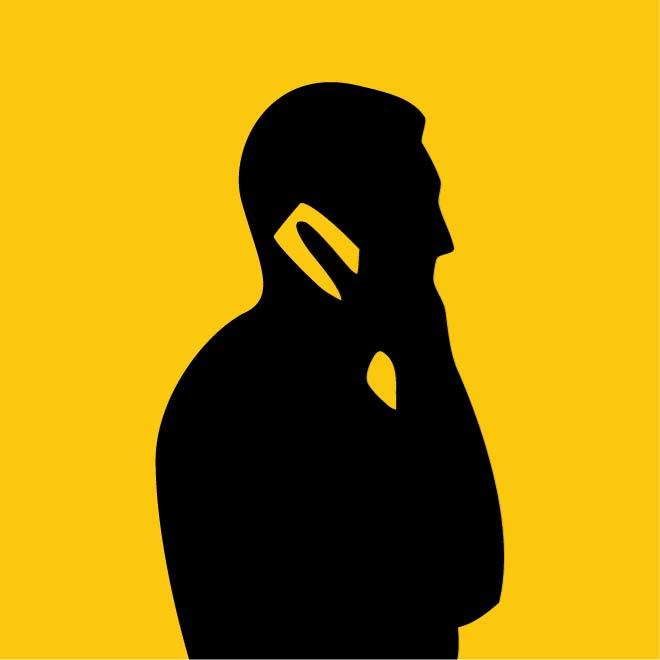 660x660 Man With The Phone Silhouette