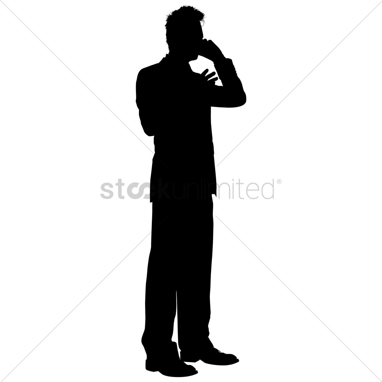 Phone Silhouette Vector at Collection of