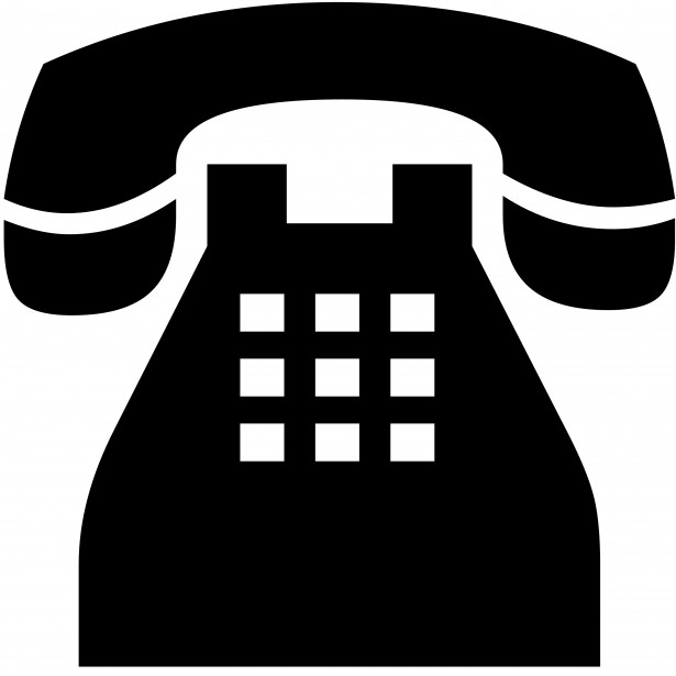 615x615 Classic Telephone Silhouette Free Stock Photo