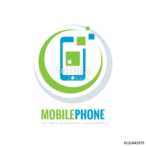 500x500 Mobile Phone Vector Logo Template Concept Illustration Smartphone
