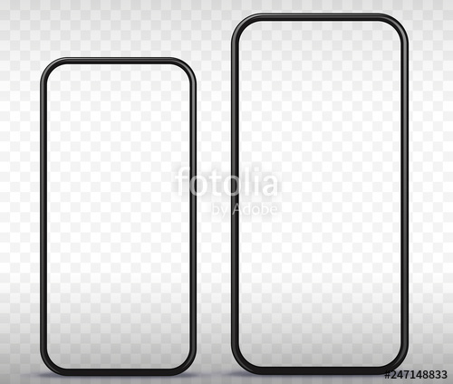 500x424 Smart Phone Vector Illustration With Transparent Screen Stock